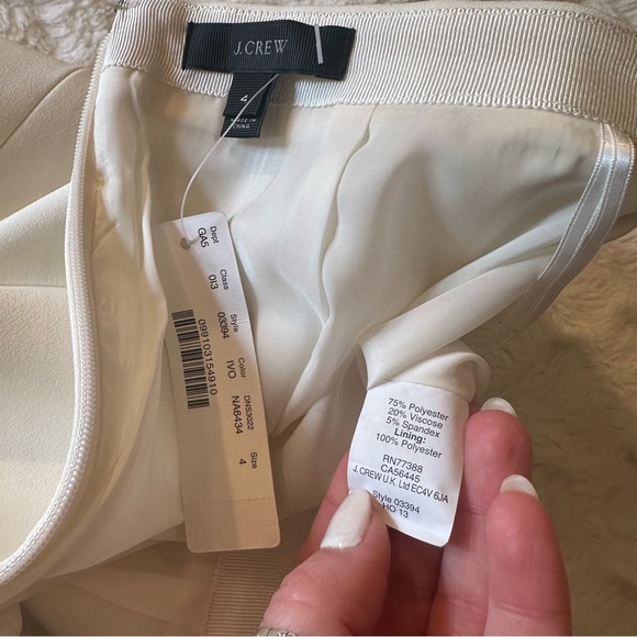 J.Crew Ivory A Line Skirt Size 4 - Picture 8 of 11